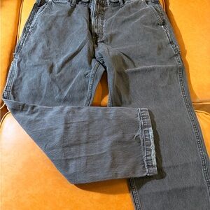 Men's Abercrombie Washed Black/Gray Carpenter Loose Jeans